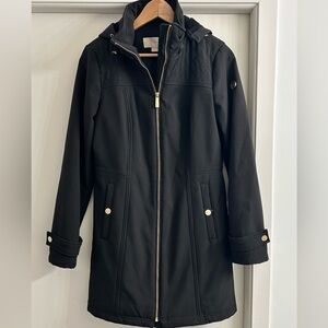 Michael Kors Women’s Ladies Black Coat Size S water resistant faux fur lined